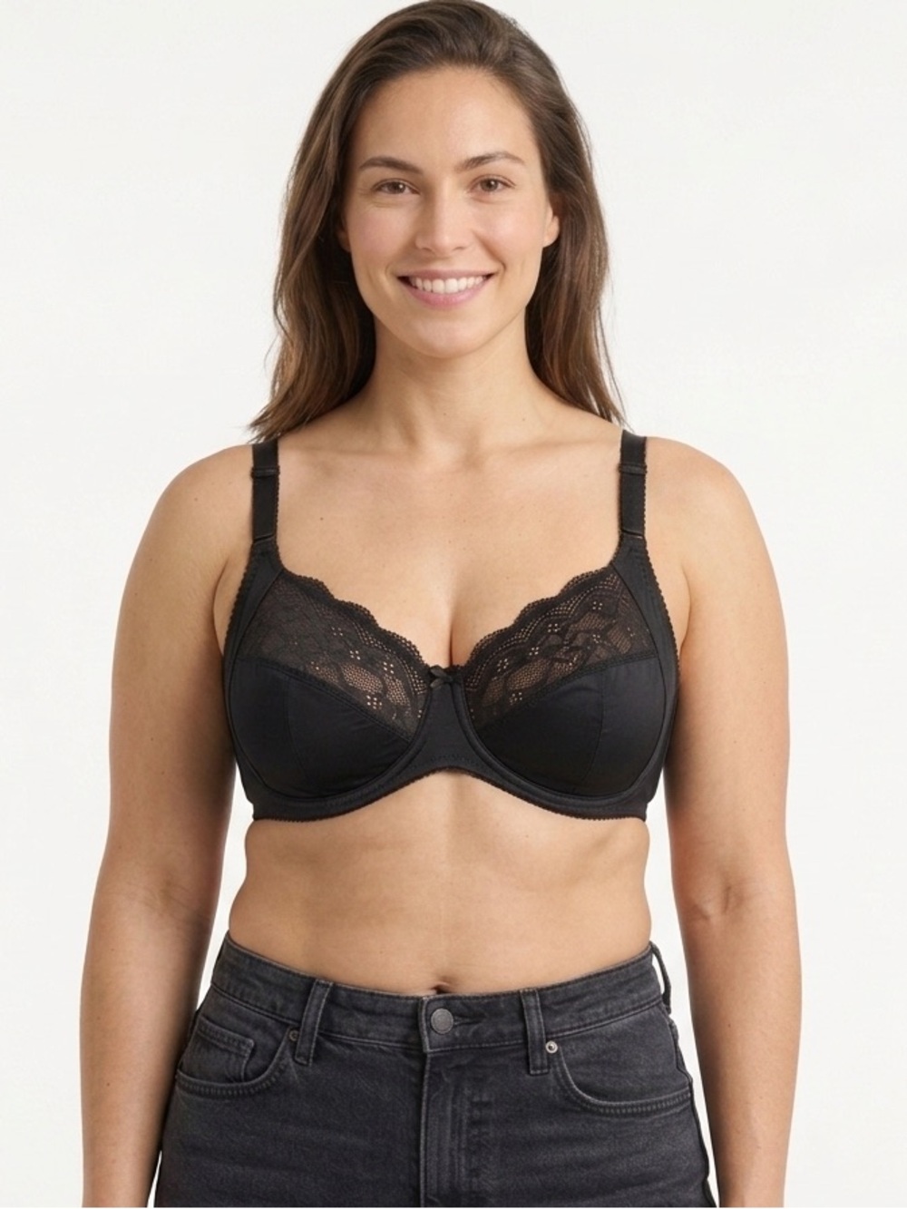 WonderBra Me Underwire Lace Full Coverage Comfort Support Bra D40 Black 1647 Top